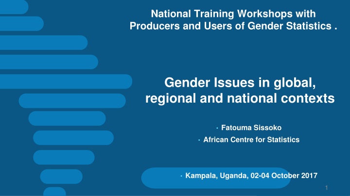 National Training Workshops on Gender Statistics: Global, Regional, and National Contexts