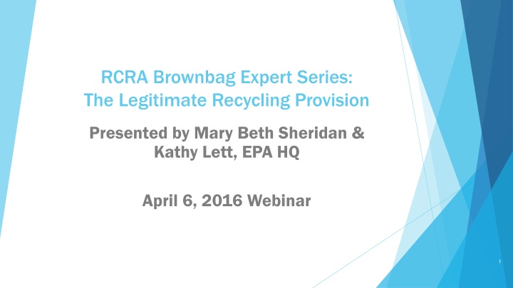 Legitimate Recycling Provision Exploration