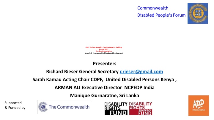 commonwealth disabled people s forum n.w