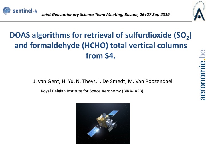 DOAS Algorithms for Retrieval of Sulfur Dioxide and Formaldehyde Total Vertical Columns
