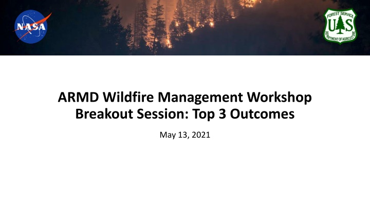 Wildfire Management WorkshopBreakout Session: Top 3 Outcomes