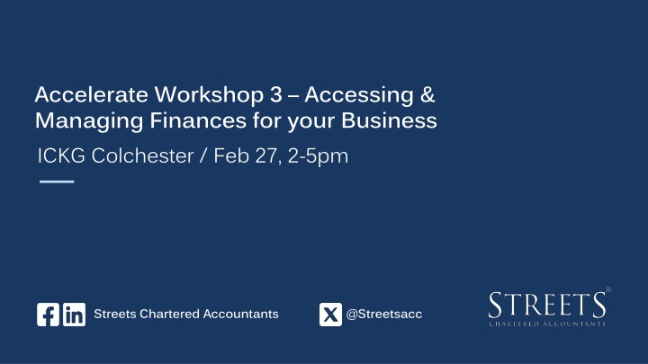 accelerate workshop 3 accessing managing finances n.w