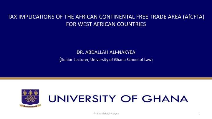 tax implications of the african continental free n.w