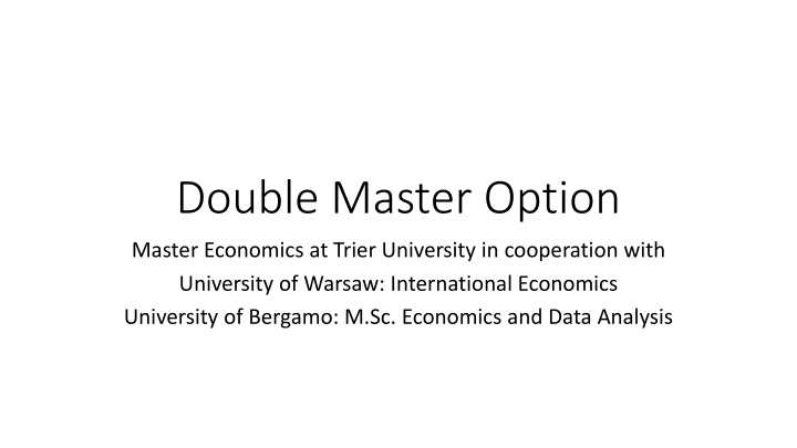 double master option n.w