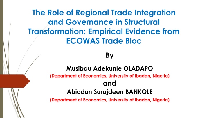 The Role of Regional Trade Integration in ECOWAS Bloc