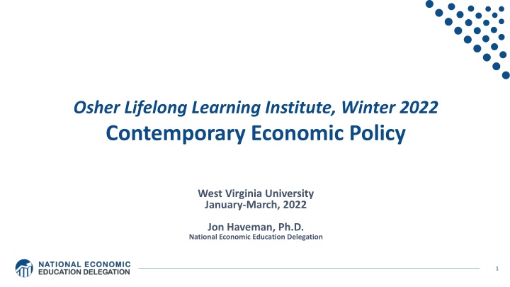 Contemporary Economic Policy Insights - Winter 2022