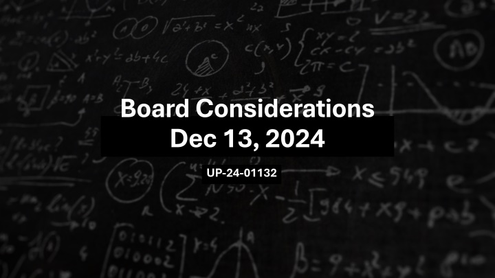 board considerations dec 13 2024 n.w