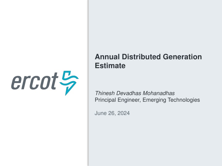 annual distributed generation estimate n.w