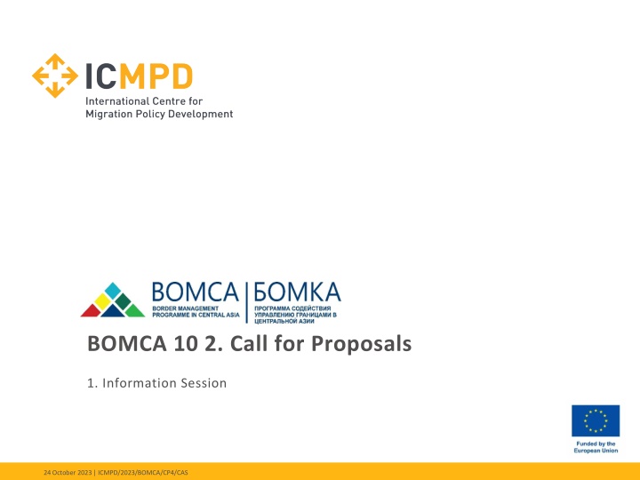 BOMCA Call for Proposals Information Session