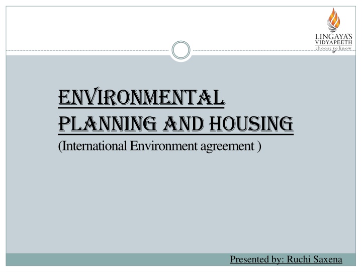 environmental planning and housing international n.w