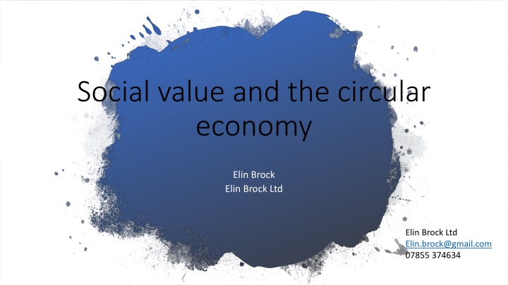 social value and the circular economy n.w