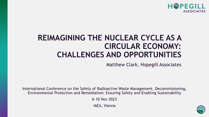 reimagining the nuclear cycle as a circular n.w