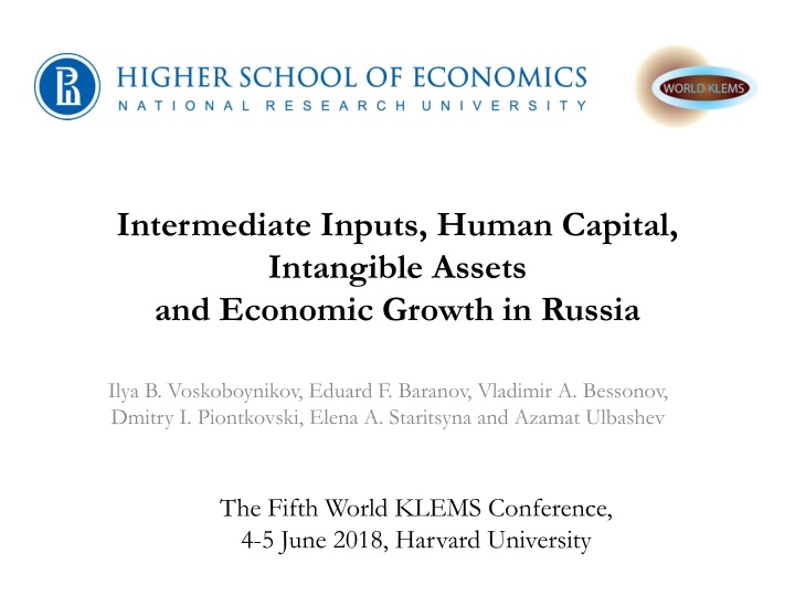 Intangible Assets and Economic Growth in Russia