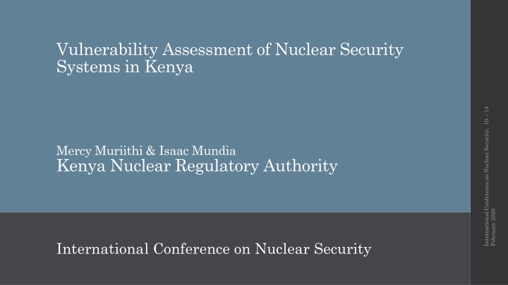 vulnerability assessment of nuclear security n.w
