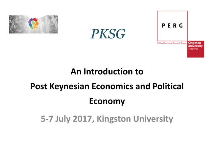 Introduction to Post Keynesian Economics and Political Economy at Kingston University