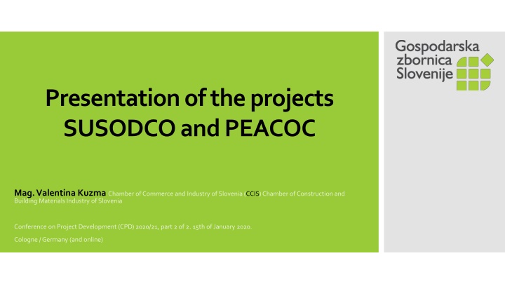 presentationoftheprojects susodcoandpeacoc n.w
