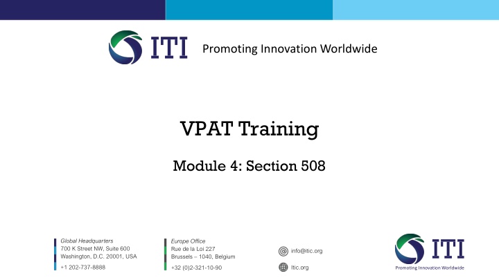 iti promoting innovation worldwide n.w