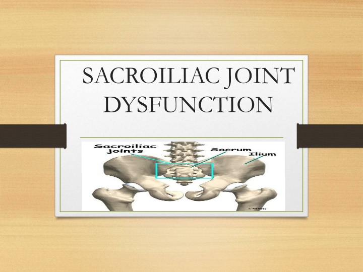 sacroiliac joint dysfunction n.w