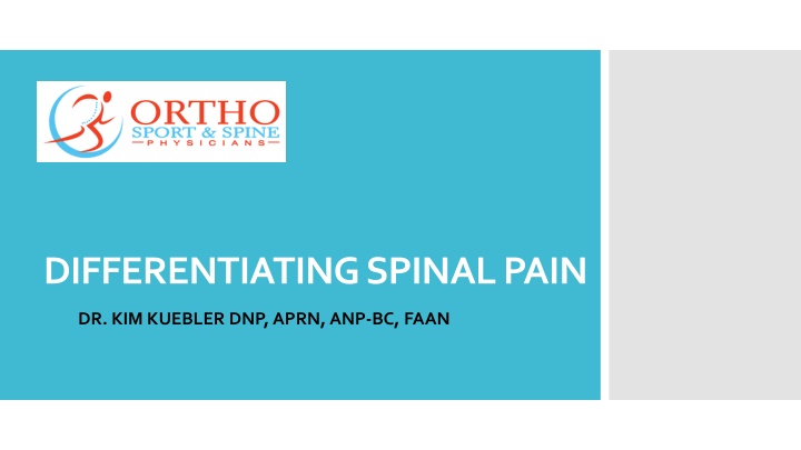 Differentiating Spinal Pain with Dr. Kim Kuebler