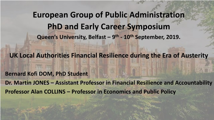 Financial Resilience of UK Local Authorities During Austerity Era