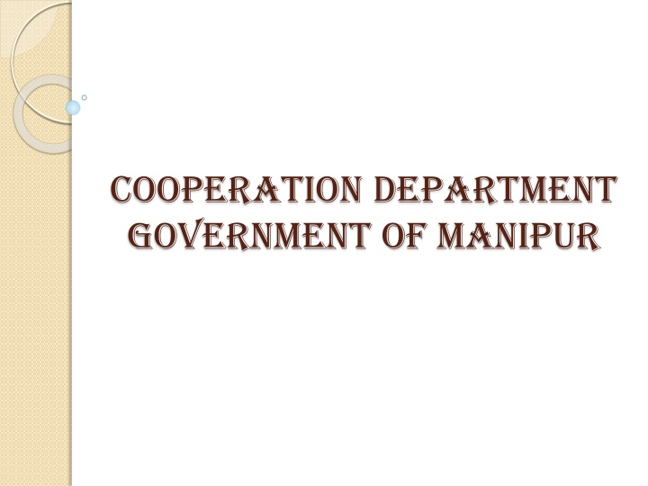 Cooperative Department of Manipur: Overview of Cooperative Movement