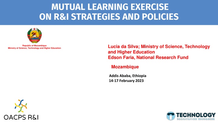Mutual Learning Exercise on R&I Strategies and Policies in Mozambique