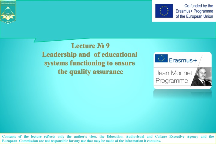 Leadership in Educational Systems for Quality Assurance