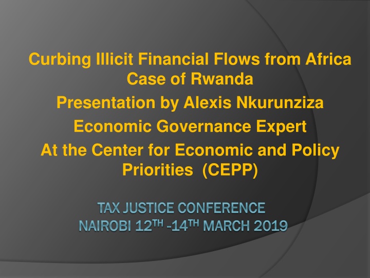 Curbing Illicit Financial Flows from Africa: Rwanda's Strategies