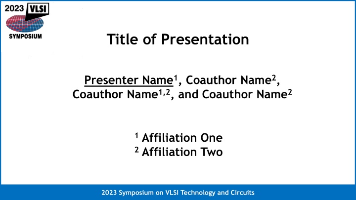 Title of Presentation