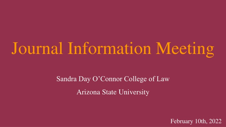 Law Journals and Opportunities in Legal Education