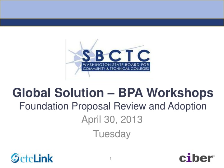 global solution bpa workshops foundation proposal n.w