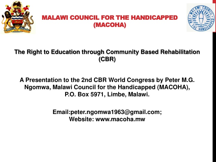 malawi council for the handicapped malawi council n.w