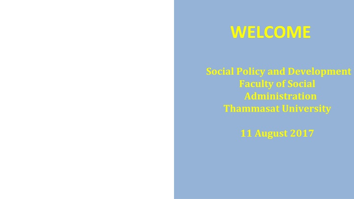 Social Policy and Development at Thammasat University