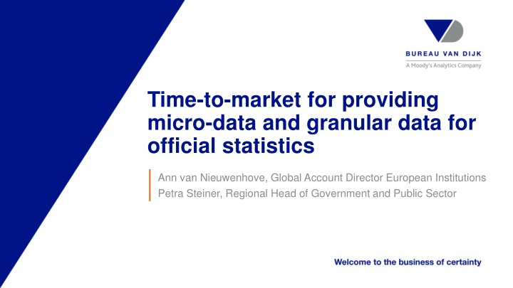 time to market for providing micro data n.w
