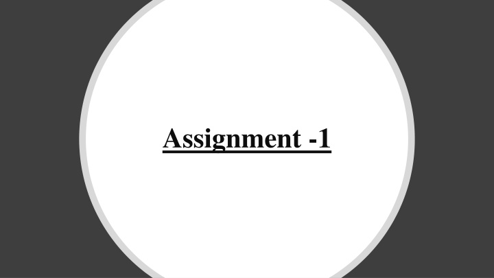 assignment 1 n.w