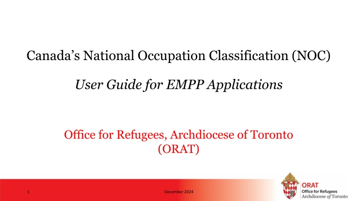 Canada's NOC User Guide for EMPP Applications Office - December 2024