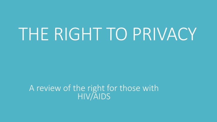 the right to privacy n.w