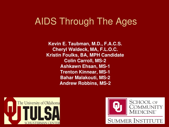 aids through the ages n.w