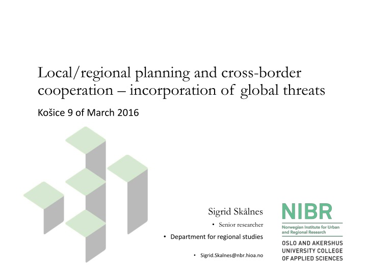local regional planning and cross border n.w