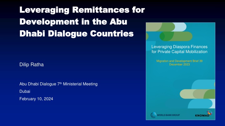 Leveraging Remittances for Development in Abu Dhabi Dialogue Countries