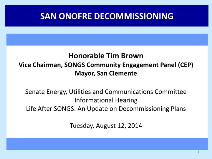san onofre decommissioning n.w