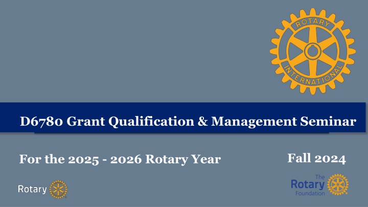 Grant Qualification & Management Seminar Fall 2024