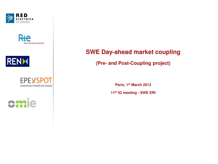 swe day ahead market coupling n.w