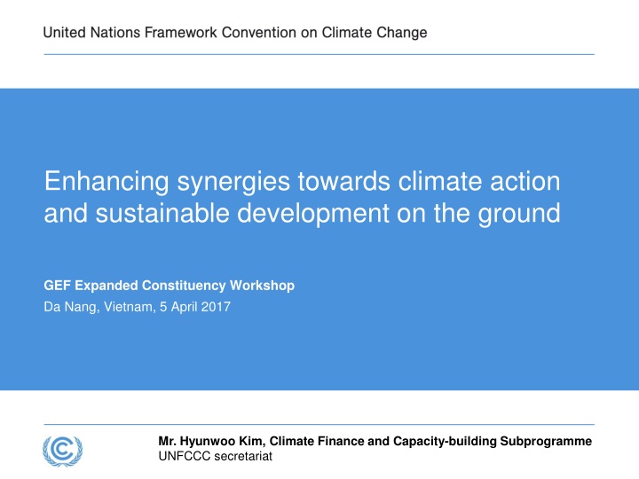 enhancing synergies towards climate action n.w
