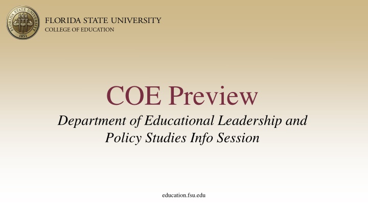 coe preview department of educational leadership n.w