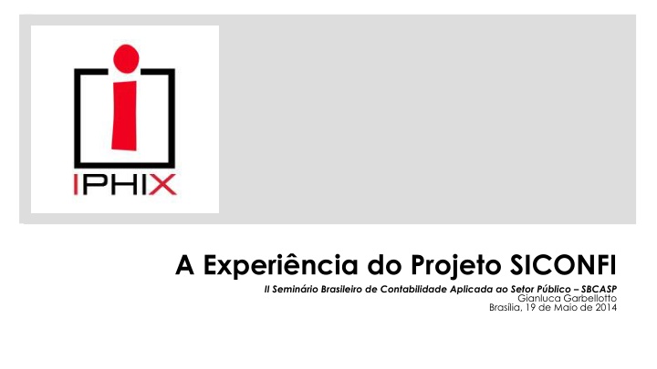 a experi ncia do projeto siconfi ii semin n.w