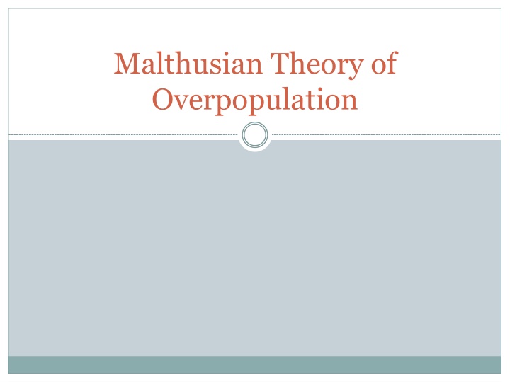 malthusian theory of overpopulation n.w