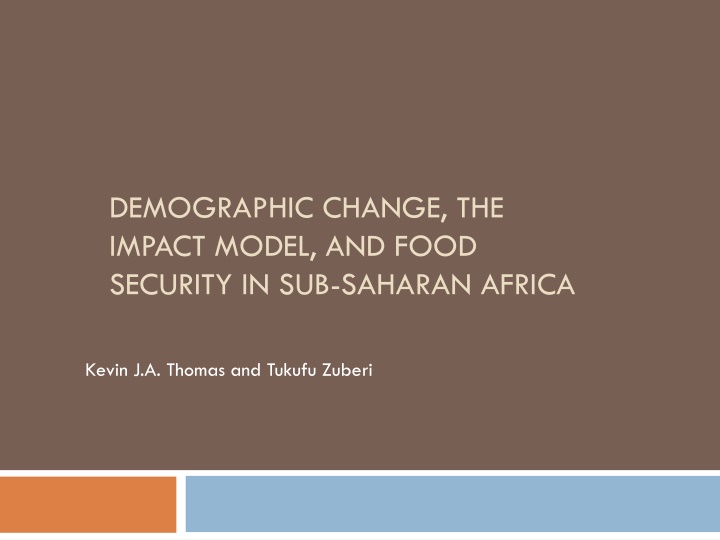 demographic change the impact model and food n.w