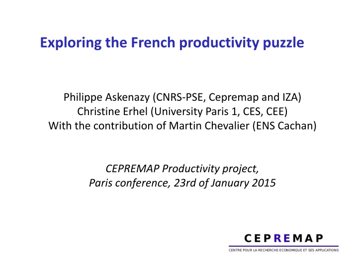 French Productivity Puzzle: Unraveling Insights