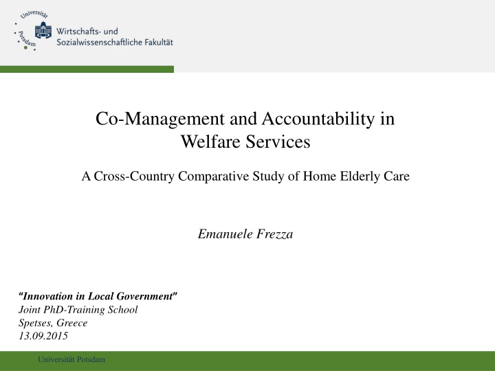 co management and accountability in welfare n.w